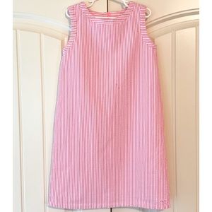 Vineyard Vine Girls Pink Seersucker Dress Sz 8